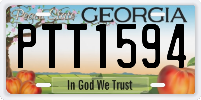 GA license plate PTT1594