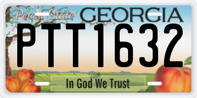 GA license plate PTT1632