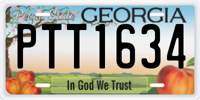 GA license plate PTT1634