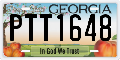 GA license plate PTT1648