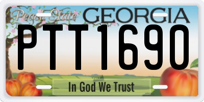 GA license plate PTT1690