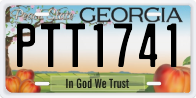 GA license plate PTT1741