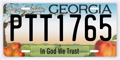 GA license plate PTT1765