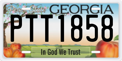 GA license plate PTT1858
