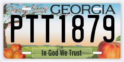 GA license plate PTT1879