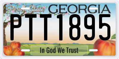 GA license plate PTT1895