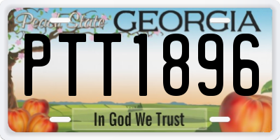 GA license plate PTT1896