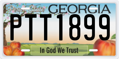 GA license plate PTT1899
