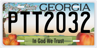 GA license plate PTT2032