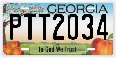 GA license plate PTT2034