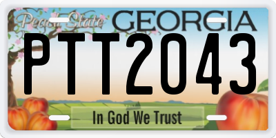 GA license plate PTT2043