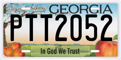 GA license plate PTT2052