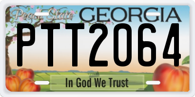 GA license plate PTT2064