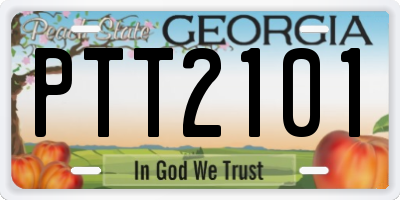 GA license plate PTT2101