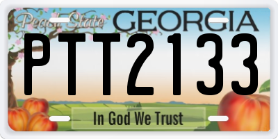 GA license plate PTT2133