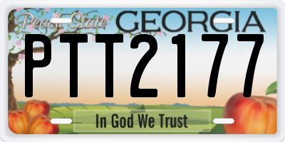 GA license plate PTT2177