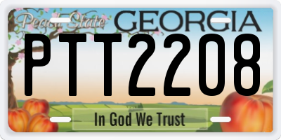 GA license plate PTT2208