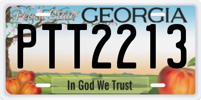 GA license plate PTT2213
