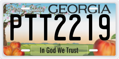 GA license plate PTT2219