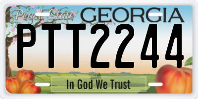 GA license plate PTT2244