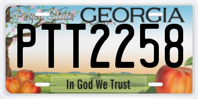 GA license plate PTT2258