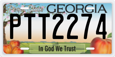 GA license plate PTT2274