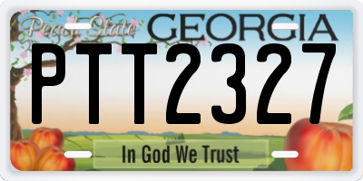 GA license plate PTT2327