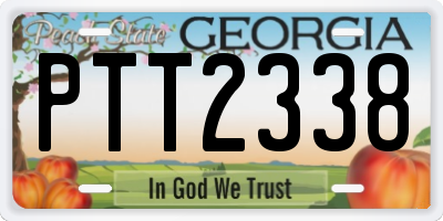 GA license plate PTT2338