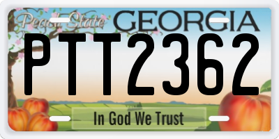 GA license plate PTT2362
