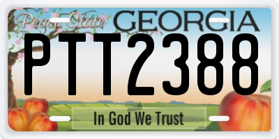 GA license plate PTT2388