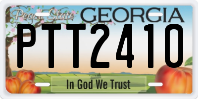 GA license plate PTT2410