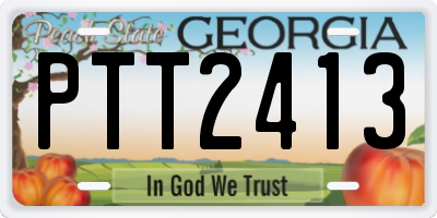 GA license plate PTT2413