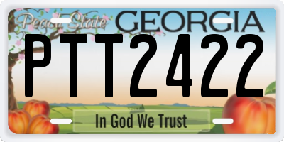 GA license plate PTT2422