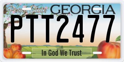 GA license plate PTT2477