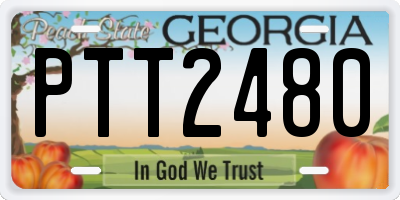 GA license plate PTT2480