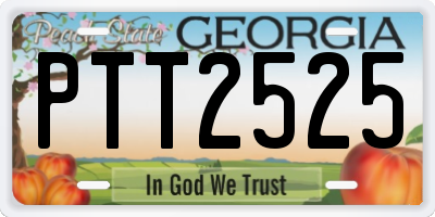 GA license plate PTT2525