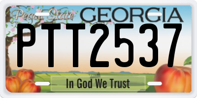 GA license plate PTT2537