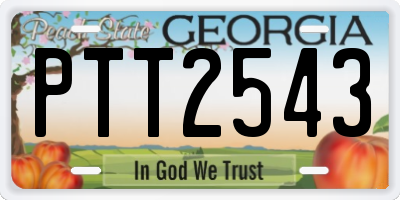 GA license plate PTT2543