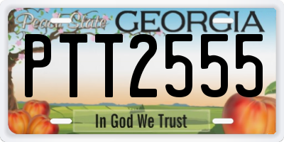 GA license plate PTT2555