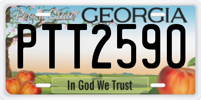 GA license plate PTT2590