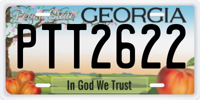 GA license plate PTT2622