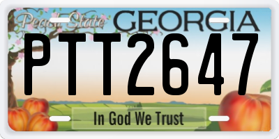 GA license plate PTT2647