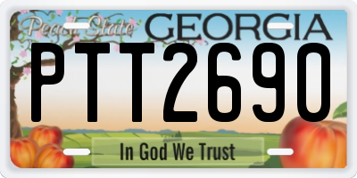 GA license plate PTT2690