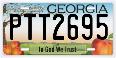 GA license plate PTT2695