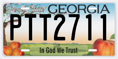 GA license plate PTT2711