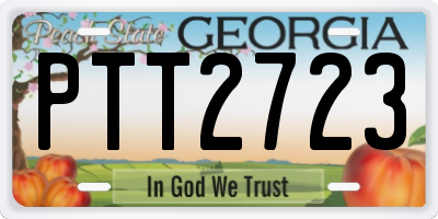 GA license plate PTT2723
