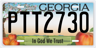 GA license plate PTT2730
