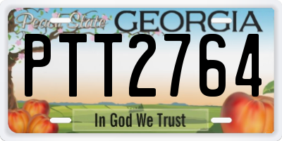 GA license plate PTT2764