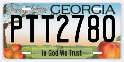 GA license plate PTT2780