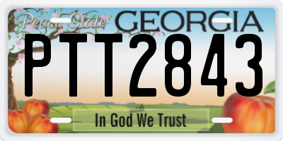 GA license plate PTT2843